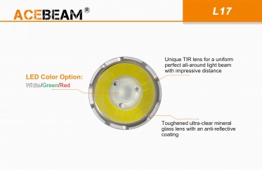 Lovecká svítilna AceBeam L17 (bílé světlo)