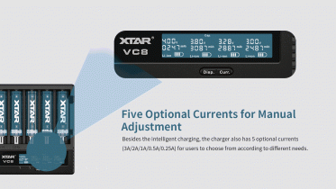 Osmikanálová USB nabíječka Xtar VC8 (Li-ion, NiMH)