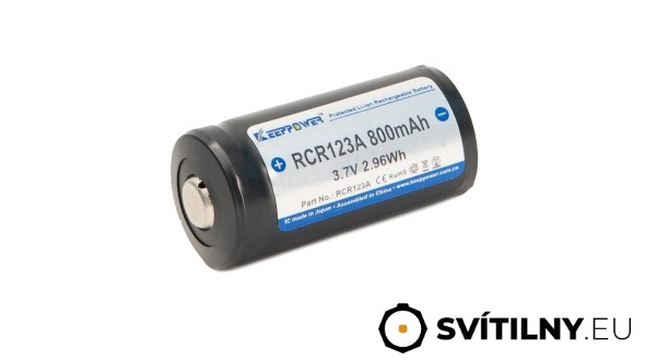 Akumulátor Keeppower RCR123A 800 mAh (Li-Ion)