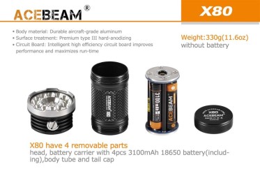 Multifunkční svítilna AceBeam X80