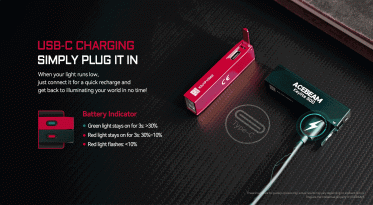 Nabíjecí baterka Acebeam Keylite - černá