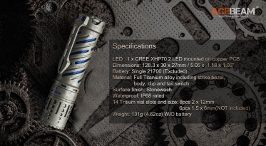 Svítilna AceBeam E70-TI