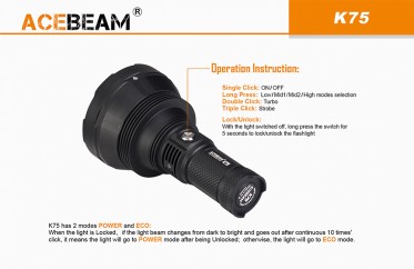 AceBeam K75 - sleva testovací kus