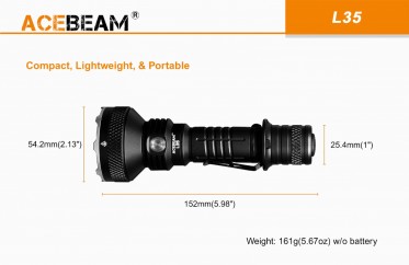 Taktická svítilna AceBeam L35 V2.0 - černá