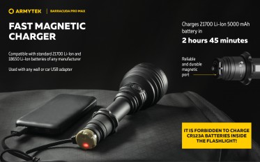 Armytek Barracuda Pro Max Magnet USB PCB White