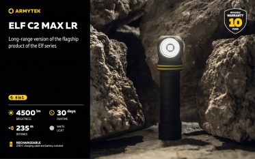 Armytek Elf C2 Max LR USB-C PCB White