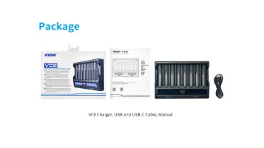 Osmikanálová USB nabíječka Xtar VC8 (Li-ion, NiMH)