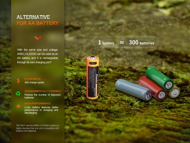 USB-C AA baterie Fenix 2200 mAh