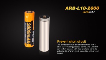 Akumulátor Fenix 18650 2600mAh (Li-Ion)