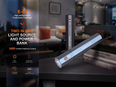 Powerbanka se svítilnou Fenix E-CP - černá