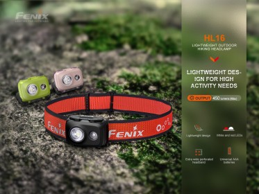 Čelovka Fenix HL16 (450 lumenů) - zelená