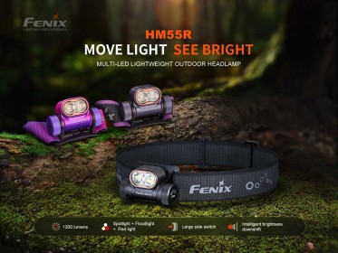 Nabíjecí čelovka Fenix HM55R - celočerná