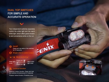 Nabíjecí čelovka Fenix HM65R-T V2.0 - černá