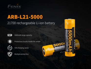 Dobíjecí baterie Fenix 21700 5000 mAh (Li-Ion)