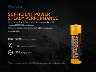 Dobíjecí baterie Fenix 21700 5000 mAh (Li-Ion)