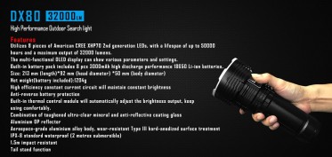 Nabíjecí svítilna Imalent DX80 32000 lumenů
