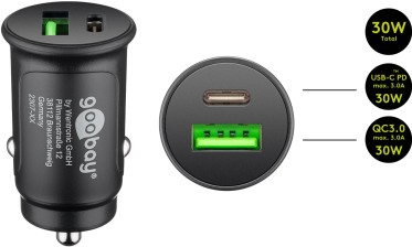 Rychlonabíjecí USB adaptér do auta 30W