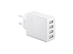 Čtyřkanálový síťový USB adaptér (celkem 6000 mA, 30W)