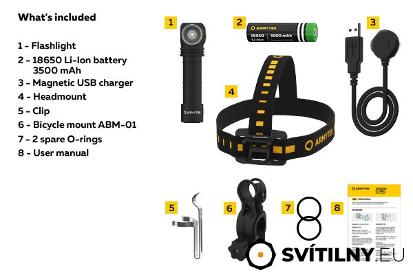 Armytek Wizard C2 Pro baleni